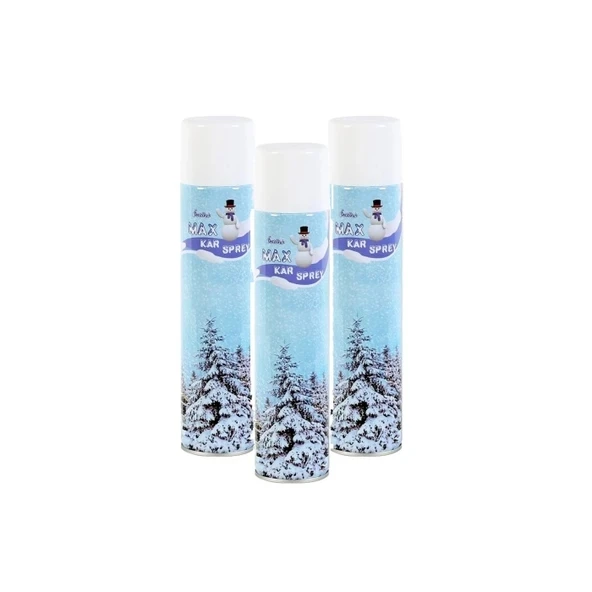 3 Adet Max Kar Köpüğü Spreyi, Eriyen Kar Taneleri, Parti Köpük Karı Yapar Kar Yağdıran Sprey 3x300 ml ürün görseli 1