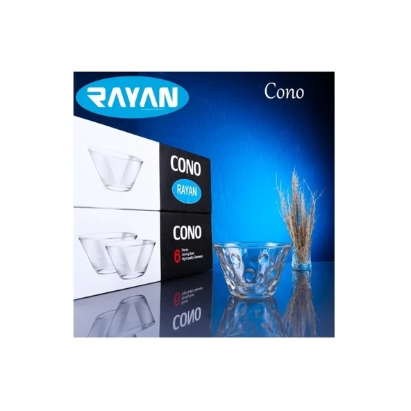 Rayan Cono 6'lı Büyük Cam Kase ürün görseli 1