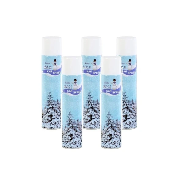 5 Adet Max Kar Köpüğü Spreyi, Eriyen Kar Taneleri, Parti Köpük Karı Yapar Kar Yağdıran Sprey 5x300 ml ürün görseli 1