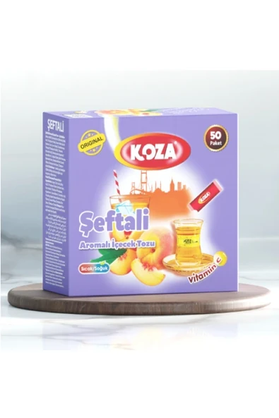 Koza Tek İçimlik Şeftali Aromalı Toz İçecek 50'li ürün görseli 1