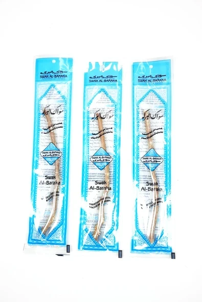 3 Adet Taze Doğal Diş Fırçası Misvak Vakumlu Paket 15 cm Orta Boy ürün görseli 1