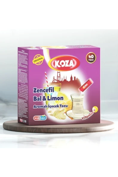Koza Tek İçimlik Zencefil Bal Limon Aromalı Toz İçecek 40'lı ürün görseli 1