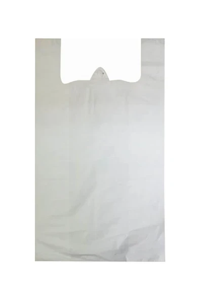 Beyaz Atlet Poşet Küçük Boy 25x45 cm Takriben 110 Adet 1 Kg ürün görseli 1