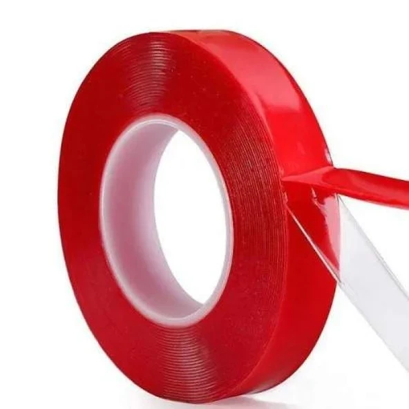 Çift Taraflı Akrilik Silikon Bant Yüksek Mukavemetli 18mm x 2 metre ürün görseli 1
