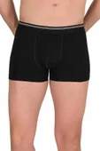 Likralı Erkek Boxer Şort Siyah 1097B - Resim 2