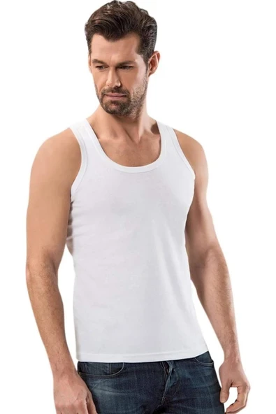 Kalın Askılı Klasik Erkek Atlet Beyaz - 1151A ürün görseli 1
