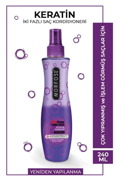 Keratin Çift Fazlı Kondisyoner Fön Suyu 240 ML - mrfs ürün görseli 1