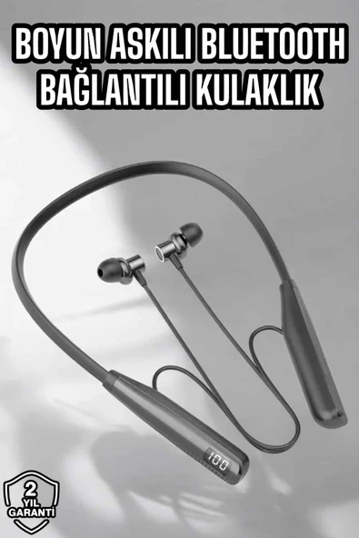 Boyun Bantlı Bluetooth Kulaklık Yüksek Ses Kaliteli 100 Saat Kulaklık ürün görseli 1