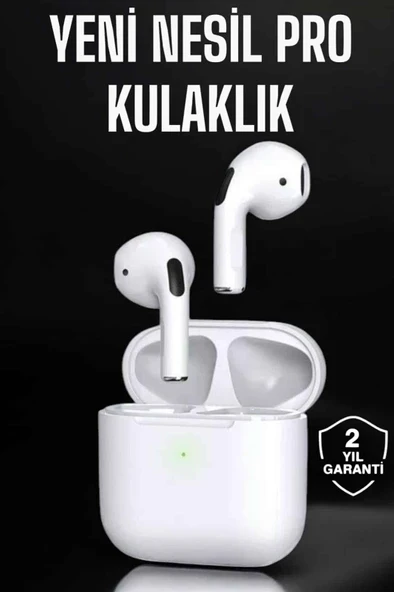 Beyaz Yeni Nesil Pro Bluetooth Kulaklık Yüksek Ses Kaliteli ANC Özelliği ürün görseli 1