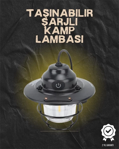 Kamp ve Bahçe İçin Retro LED Fener – Sıcak Işık, Uzun Ömürlü Batarya ürün görseli 1