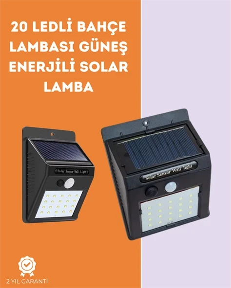 Kablosuz Solar LED Lamba | Bahçe, Veranda, Merdiven Işığı, Otomatik Aç-Kapa Sensörlü ürün görseli 1