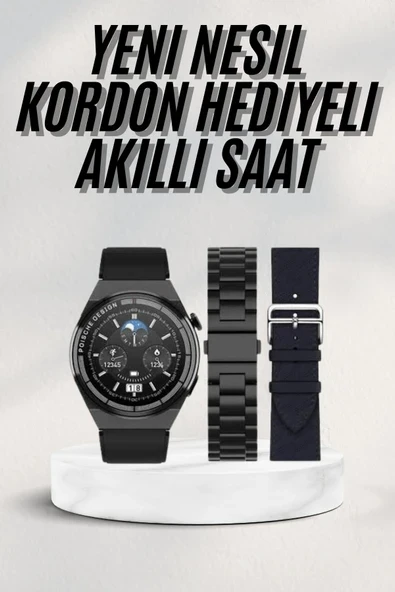 En Çok Tercih Edilen Akıllı Saat Amoled Ekran Nabız Sensörü GPS Uyumlu Adımsayar ürün görseli 1