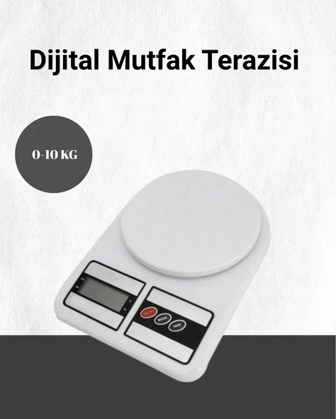 Hassas Ölçüm İçin Dijital Mutfak Tartısı – 10 Kg Kapasiteli ürün görseli 1