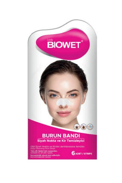 Biowet Siyah Nokta ve Kir Temizleyici Burun Bandı 6'lı Paket ürün görseli 1