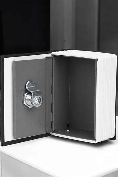 Gizli Kasa Kitap Görünümlü Anahtarlı Çelik Mini Kasa ürün görseli 1