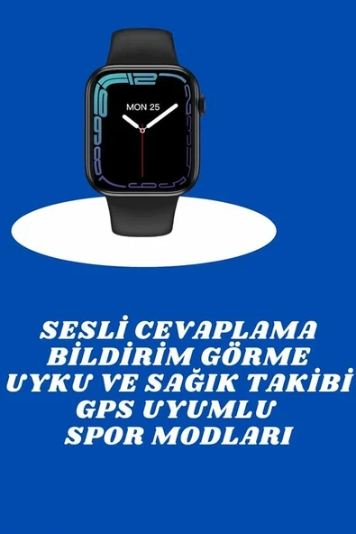 Akıllı Saat Nabız Ölçebilen Adımsayar Kalori Hesaplama Tema Değiştirme GPS Uyumlu ürün görseli 1