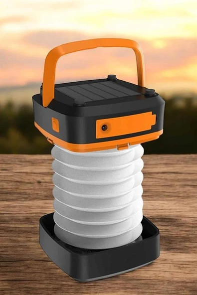 Güneş Enerjili Led Lamba Kamp Lambası Katlanabilir Lamba USB Şarjlı ürün görseli 1