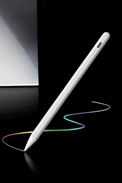 Dokunmatik Kalem Beyaz Şarjlı Yedek Uçlu Android ve İOS Uyumlu ürün görseli 1