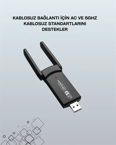USB WiFi Adaptör – 1200 Mbps Hız ürün görseli 1