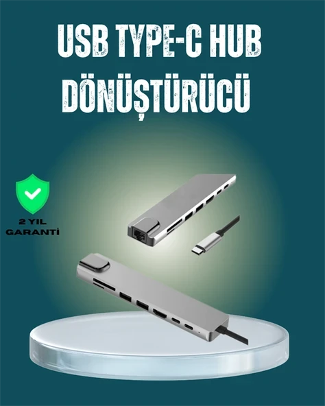 USB‑C Çoklu Bağlantı Merkezi – 5 Gbps, 100‑240 V, Sağlam Eloksal Tasarım ürün görseli 1