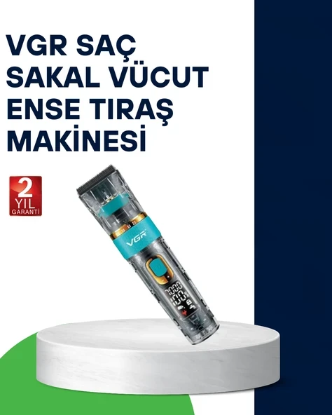 VGR V-695 Profesyonel Saç ve Sakal Kesme Makinesi Şarjlı ve Kablolu Kullanım ürün görseli 1
