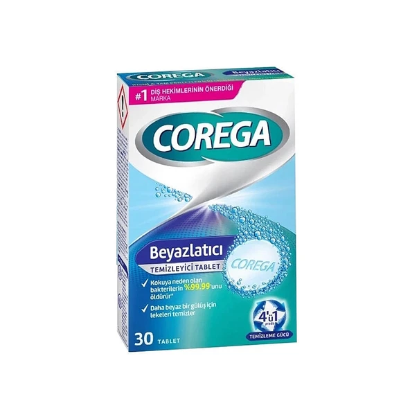 Corega Beyazlatıcı Temizleyici 30 Tablet ürün görseli 1
