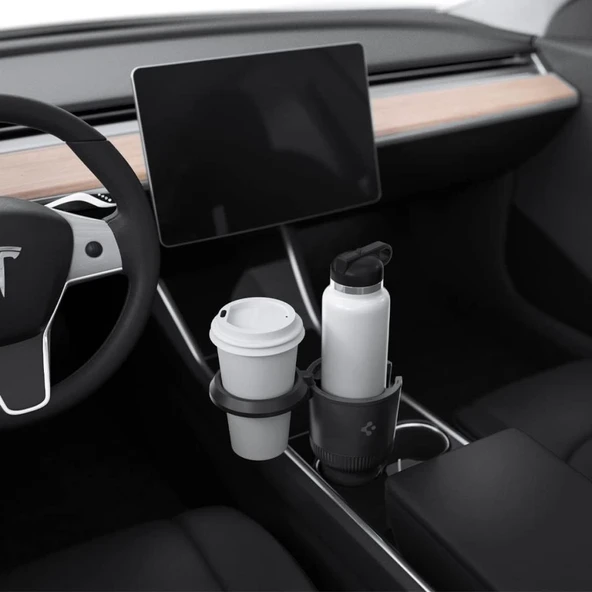 Spigen Hydrohub Araba için Ayarlanabilir Büyük Boy Termos ve Bardak Tutucu Cup Holder 1.183 ml / 473 ml Black CH100 - ACP02235 Outlet ürün görseli 1