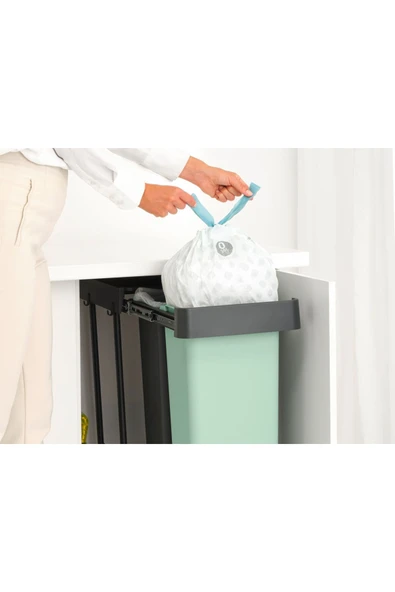 Brabantia Sort&go Buılt–ın Dark Grey Çöp Kutusu 2x30lt ürün görseli 1