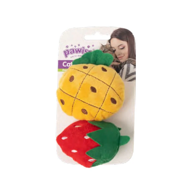 Pawise Örgü Kedi Oyuncağı Çilek - Ananas ürün görseli 1