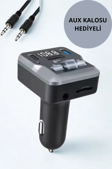 Yumax - Bluetooth FM Transmitter Araç Kiti C66 - 30W Hızlı Şarj, USB/SD/MP3, Tüm Araçlara Uyumlu ürün görseli 1