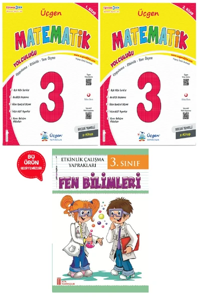 3.Sınıf  Beceri Temelli  MATEMATİK Yolculuğu 1. Kitap ve 2. Kitap +Fen Bilimleri Etkinlik Yaprakları ürün görseli 1