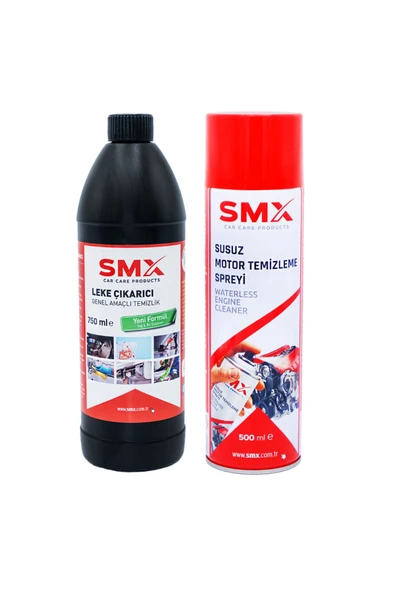 SMX Susuz Motor Temizleme Spreyi 500 Ml + Ağır Yağ Çözücü 750 Ml ürün görseli 1