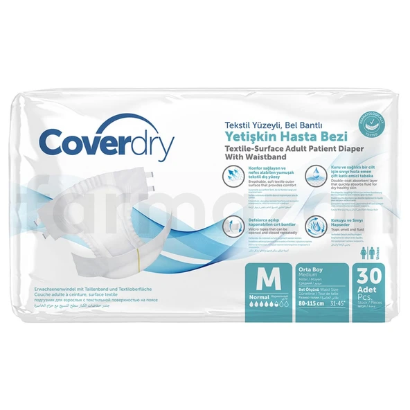 Coverdry Belbantlı Orta Boy M 30'lu 2 paket  Hasta Bezi ürün görseli 1