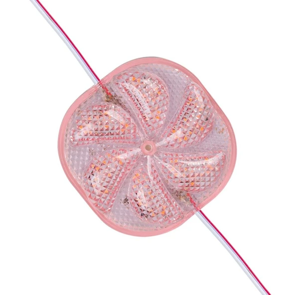Powermaster PM-14709 12 Volt 3 Watt Pembe Sabit 6565-2835 Modül Led 65X65x12mm ürün görseli 1