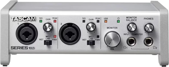 Tascam SERIES 102i MIDI 10 Giriş/2 Çıkış USB Ses Arabirimi  - Açılmış Kutu (Sıfır Kondisyon) ürün görseli 1