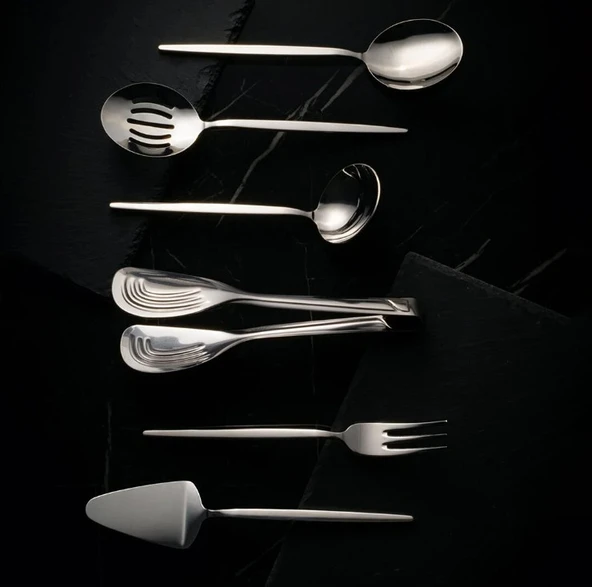 Fecra Luxe Silver 6 Parça Servis Seti Sade - Resim 3