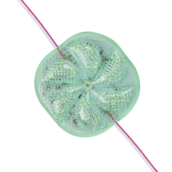 Powermaster PM-14699 12 Volt 3 Watt Yeşil Yanıp Sönen Çakar 6565-2835 Modül Led 65X65x12mm ürün görseli 1