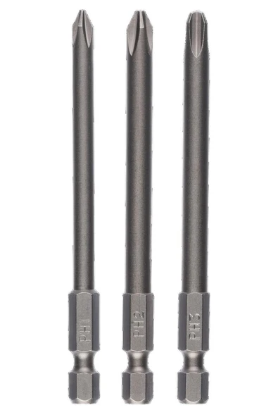 Bosch Yıldız Vidalama Ucu Seti Ph1/2/3x89 Mm 3'lü 2609255966 ürün görseli 1