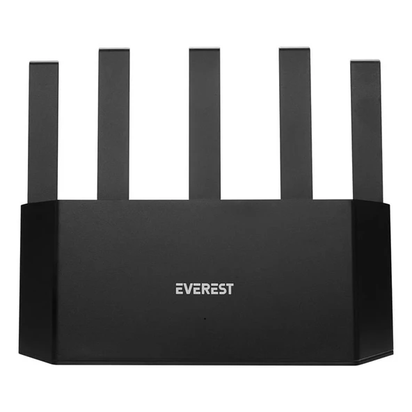 Everest EWR-X3000MBPS-V1 X3000mbps Dualband 5*6Dbi 1 Wan Port + 3 Lan Port Wi-Fi 6 Wisp+Ap+Repeater Destekli Kablosuz Wifi Router ürün görseli 1