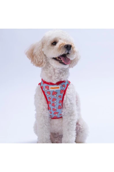 Pawstar Mushroom Air-mesh Göğüs Tasması Kedi Köpek Göğüs Tasması Mantar Desenli Köpek Tasması ürün görseli 1
