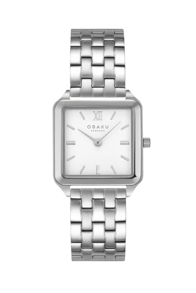Obaku Denmark V309LXCWSC Quartz Çelik Gri Beyaz Kadran Safir Cam 26 mm Kadın Kol Saati ürün görseli 1