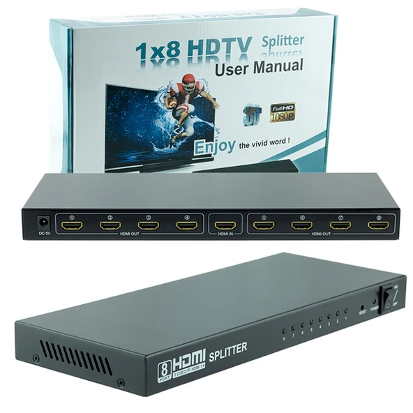 Ayt Powermaster Pm-14218 1 Girişli 8 Çıkışlı Port Dağıtıcı Splitter Çoklayıcı Çoğaltıcı ürün görseli 1