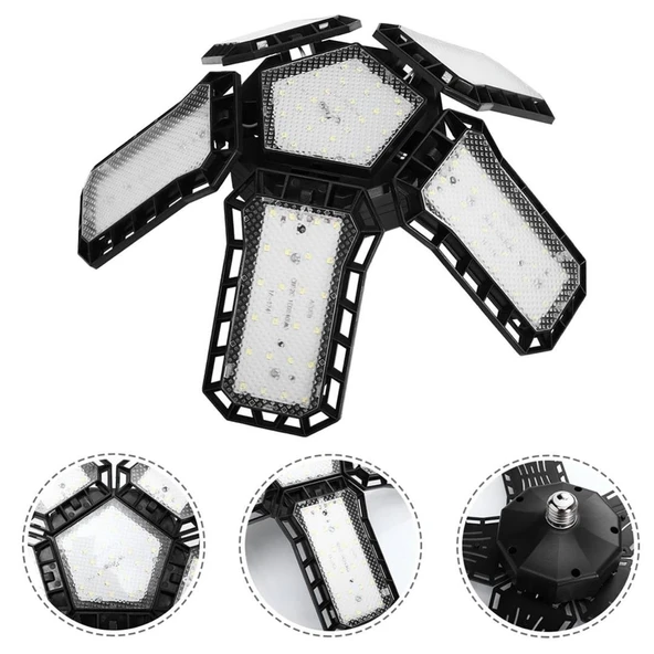Ayt Ledx Ayarlanabilir Açılı 5 Kanatlı 148 Smd Ledli Galaxy Projektör Işığı 60W 6600 Lumen E27 Duy Ampul 32Cm Çap ürün görseli 1