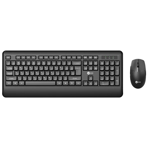 Lenovo Lecoo KW202 Kablosuz Q Klavye Mouse Set Siyah Bilgisayar Pc Klavye Mouse Seti ürün görseli 1