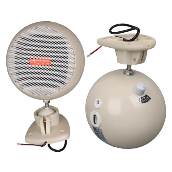Magicvoice MV-12 7.5 CM 20 Watt Komütatörlü Hat Trafolu Sütun Sarkık Hoparlör 2'Li Okul Cami Konferans Salonu Hoparlörü ürün görseli 1