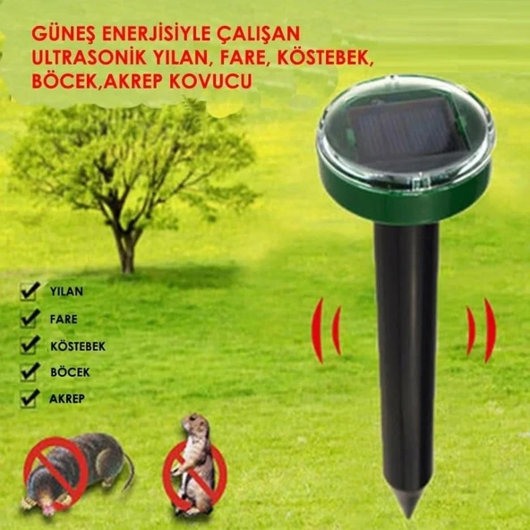 Solar Güneş Enerjili Akrep,Köstebek,Yılan Fare Kovucu 750-1000 M2 Etkili Yuvarlak ürün görseli 1
