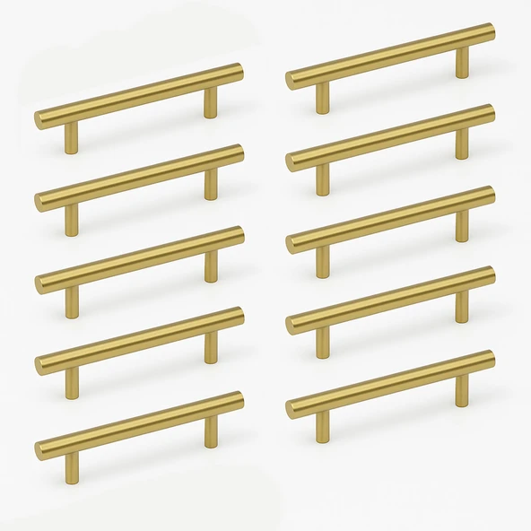 Alteta 10 ADET 96 mm Gold Altın Mobilya Kulp 10 Adet Metal Çekmece Dolap Dolabı Kapak Kulbu Kulpları ürün görseli 1