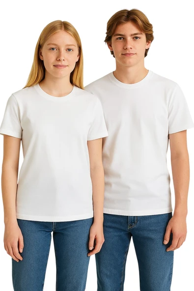 Bisiklet Yaka Basic Yetişkin Tişört - Alc - Resim 5