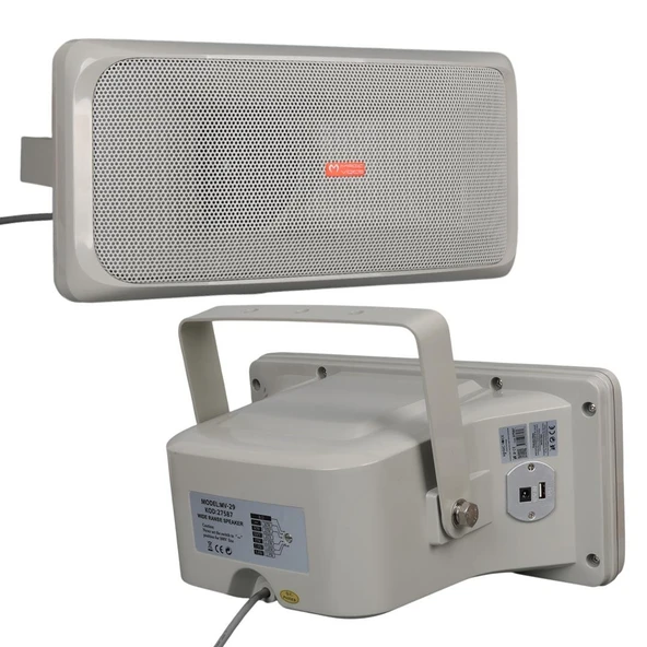 Ayt Magicvoice MV-29 30 Watt 100 Volt Usb'li Horn Hoparlör Dış Cephe Cami Okul Hoparlörü ürün görseli 1
