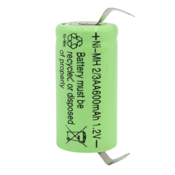 Powermaster 1.2 Volt 600 Mah Ni-Mh 2-3AA Şarjlı Puntalı Lityum Pil PM-17934 ürün görseli 1